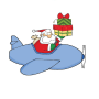 icon Santa Plane Lite