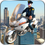icon Flying Police Bike Rider