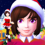 icon Santa Girl Run Xmas & Advent