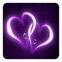 icon Purple Hearts Live Wallpaper