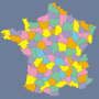 icon France Departments Map Puzzle