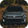 icon Volkswagen Golf GTI wall 4K