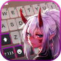 icon Silver Demon Girl Keyboard Background