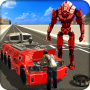 icon Big Muscular Truck Robot Mechanic Car Workshop