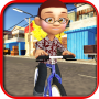 icon Kids Bicycle Rider:School Time