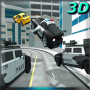 icon Futuristic Police Flying Car Chase 3D