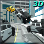 icon Futuristic Police Flying Car