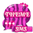 icon Pink Zebra GO SMS Theme 2.8