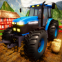 icon Heavy Duty Farm Tractor Driving: Thresher Machine