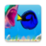 icon blue fish escape