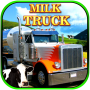 icon Dairy Farm Milk Delivery Truck