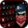 icon Cool Gangster Skull Keyboard Background