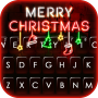 icon Christmas Neon Light Keyboard Background