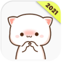 icon Mochi Mochi Peach Cat Stickers for WAStickerApps
