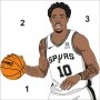 icon Basketball Players Live Coloring by number