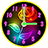 icon Neon Flowers Clock Widget 2.2