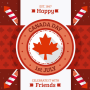 icon Happy Canada Day Greeting Card