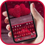 icon Red Love Hearts Keyboard Background