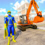 icon Construction Excavator Simulator: Superhero Game