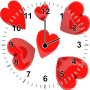 icon Love Heart Analog Clock Widget