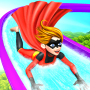 icon Superhero Pool Ride - Water Park Racing