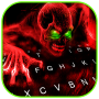 icon Scary Zombie Skull Keyboard Background