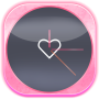 icon Pink Love Clock Widget
