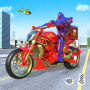 icon Pizza Delivery Robot Moto Bike Transport Game 2021
