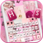 icon Pink Collage Keyboard Background