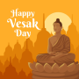 icon Happy Vesak Day Greeting Cards