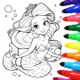icon Mermaids Coloring