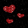 icon Glitter Red Hearts LWP