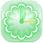 icon Neon Flowers Clock