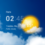 icon Transparent clock and weather