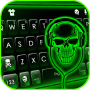 icon Neon Green DJ Skull