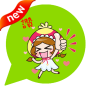 icon ONLINE免費貼圖☆日本可愛貼圖　蘑菇少女莉卡　中文版