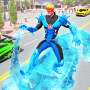 icon Flying Police Robot Snow Storm Hero Crime City