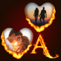 icon Fire Text Photo Frame