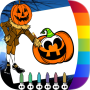 icon Halloween Coloring Book