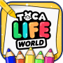 icon Toca Boca Life coloring word