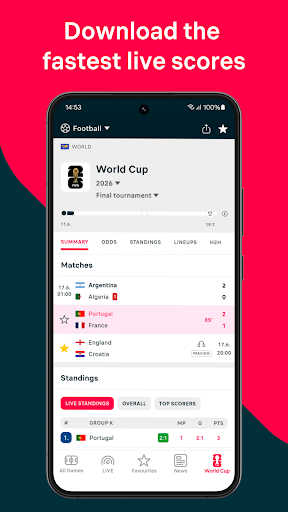 Download free Flashscore: Live Scores & News 3.12.6 APK for Android